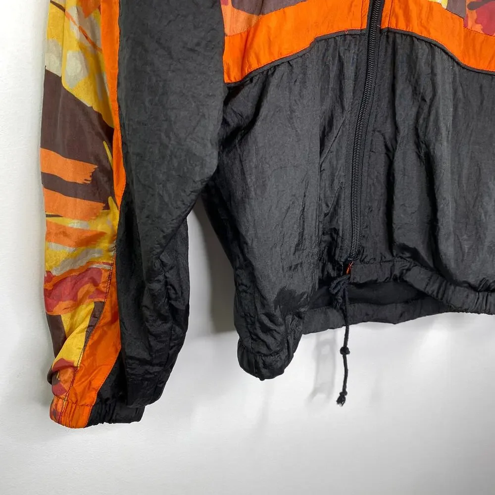 Seek The Label LF Black‎ Brown Orange Nylon Jacket Women's Size X-Small XS